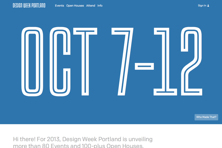 Design Week Portland website preview